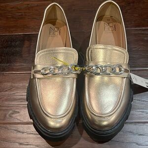 NWT NOBO Shimmer Platform Loafers Size 10